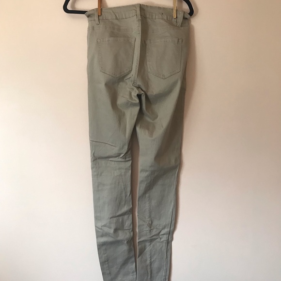 Beige High Rise Skinny Jean - Picture 2 of 3